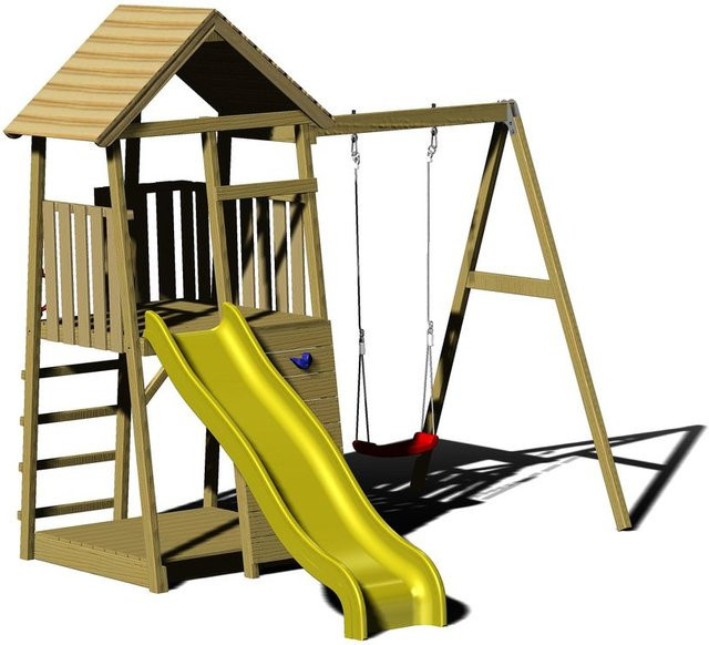 WENDITOYS Kletterspielturm Biene in Natur-Braun, B/H/T: 270 x 270 x 280 cm - Bild 4