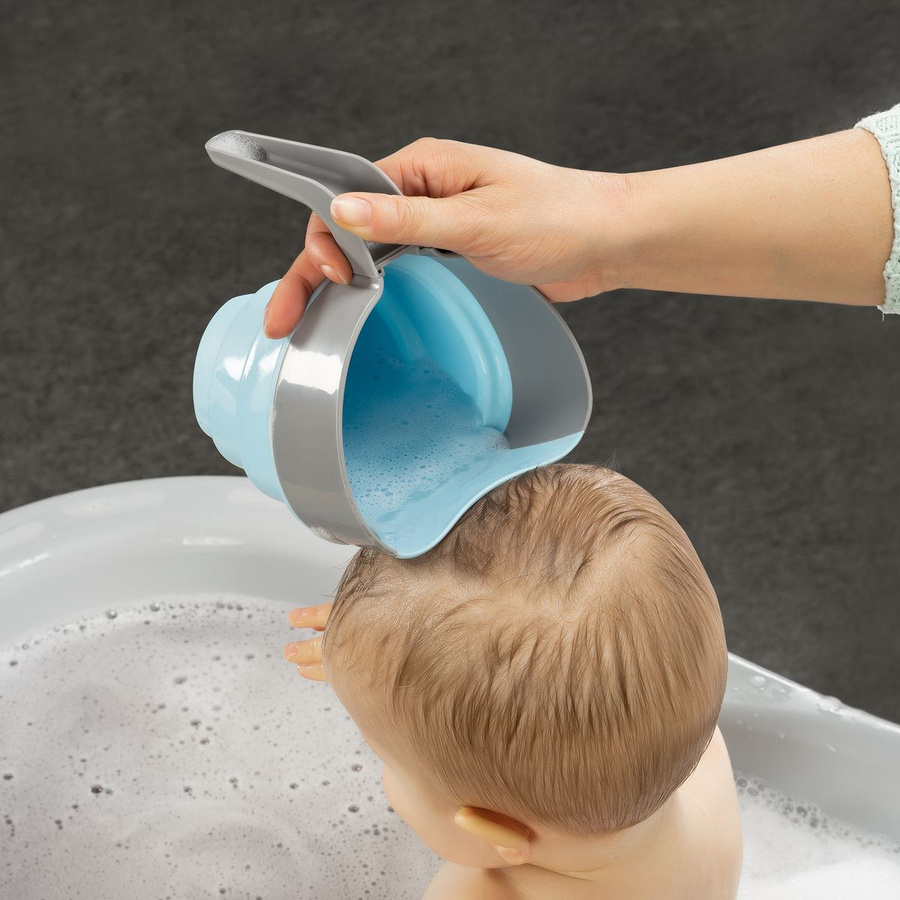 Reer MyHappyBath Cup Haarwaschbecken für Kinder in Blau Grau - Bild 4