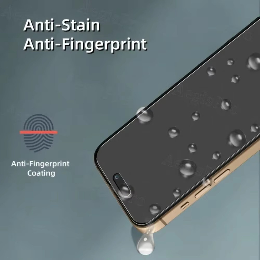 2 Stück mattierte Privatsphäre-Schutzfolien aus gehärtetem Glas für iPhone 17 16 15 14 13 12 11 Pro Max Serie - Bild 4