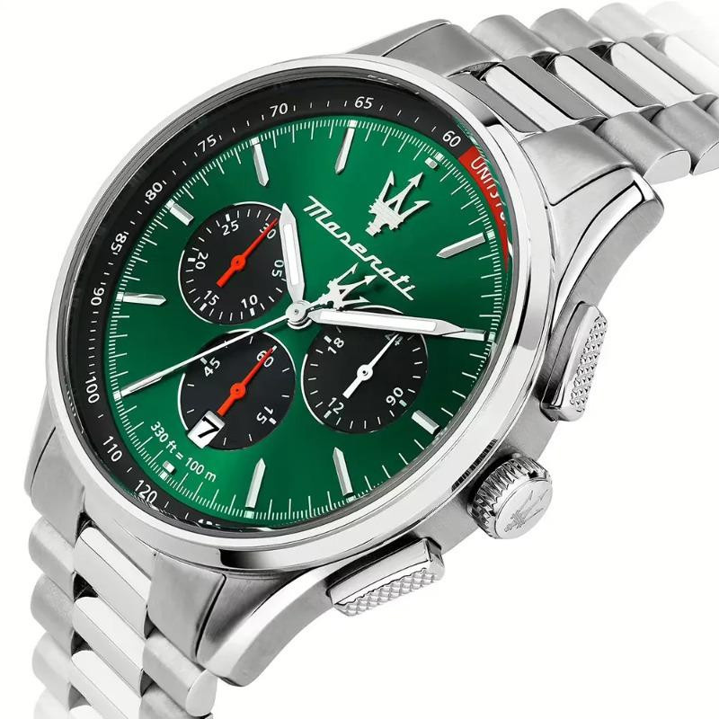 Maserati Chronograph, Quarz, Edelstahl, Grün, Herren - Bild 2
