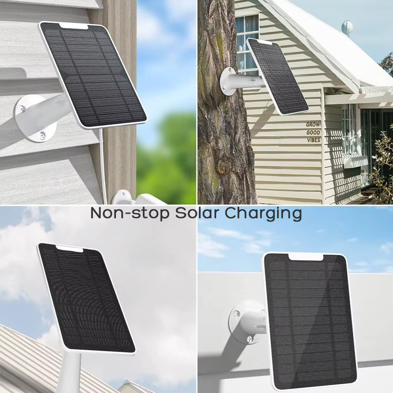 April Ample Wasserdichtes Solarpanel in Schwarz für Eufycam und Reolink Kameras - Bild 5