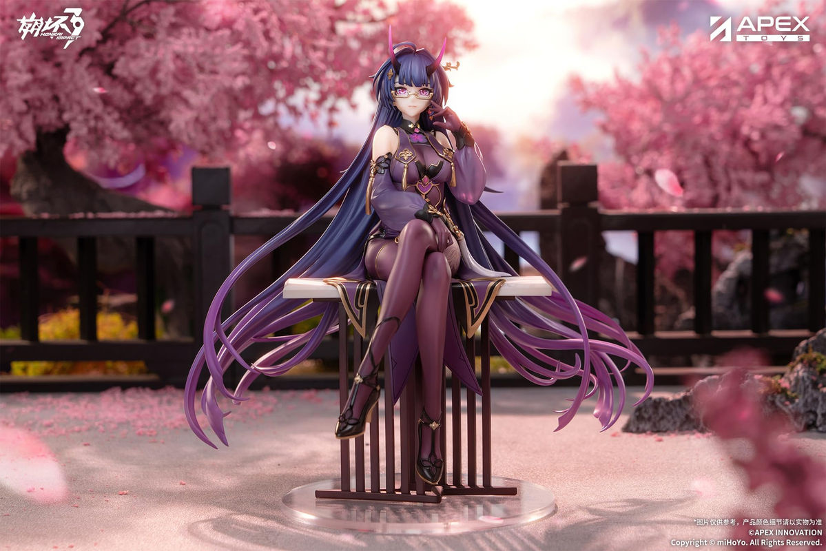 APEX Honkai Impact 3rd Raiden Mei Herrscher der Blitz Lente Nacht Regen Figur Ver. 1/7 in Lila aus PVC und ABS - Bild 4