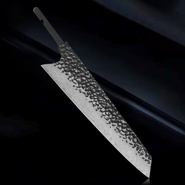 DASHWAY Kiritsuke Kochmesser aus Damaststahl in Silber, 8 Zoll (20,32 cm) mit Full Tang für DIY-Projekte - Bild 1