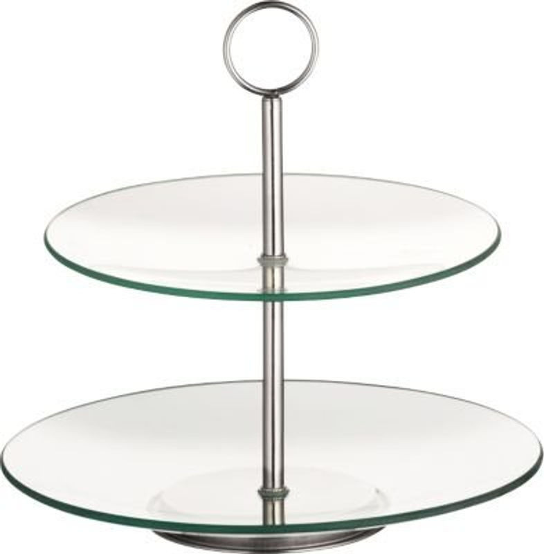 Esmeyer Cookie 2-stufige Glas-Etagere, transparent, Ø 25/21 cm, H 27 cm - Bild 1