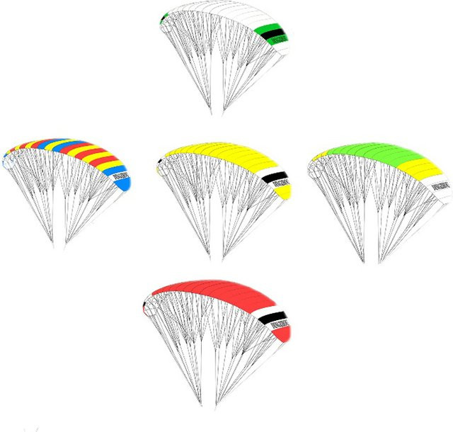 YUENHOANG Gleitschirm-Kopf, Bunt / Mehrfarbig, 1-teiliges Set - Bild 1