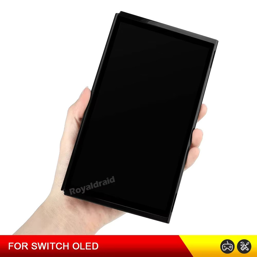 Nintendo Switch OLED Ersatz-LCD-Display mit Rahmen und Digitizer in Schwarz - Bild 4
