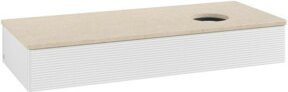 V&B Waschtischunterschrank Antao mit Frontstruktur und Beleuchtung, Weiß lackiert, B/T/H: 120 x 50 x 19 cm - Bild 1