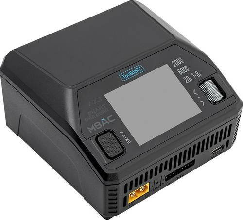 ToolkitRC M8AC LiPo Ladegerät in Schwarz für 1-8S LiPo, LiHV, LiFe, LiIon, LTO und NiMH mit USB-C Anschluss - Bild 1