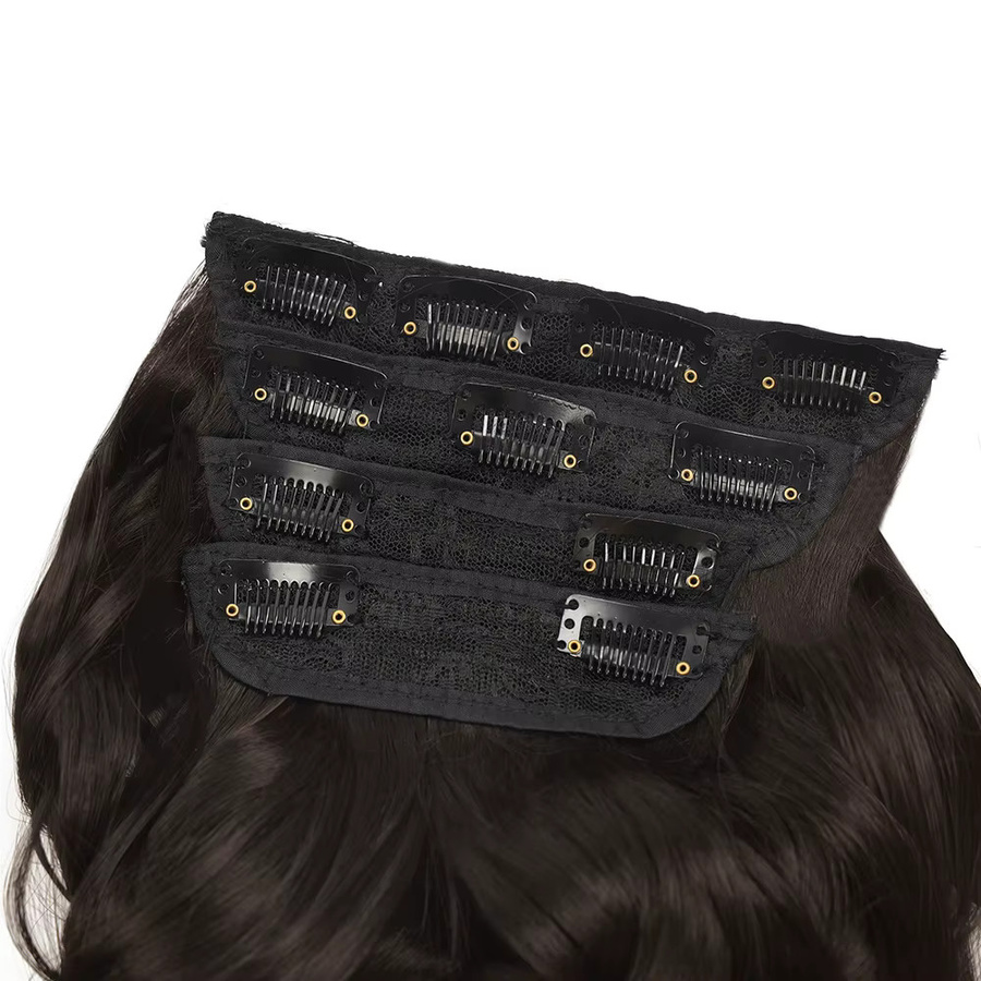 Alana beauty Clip-in-Haarverlängerung, synthetisch, braun, 20 Zoll, 4 Stück - Bild 6