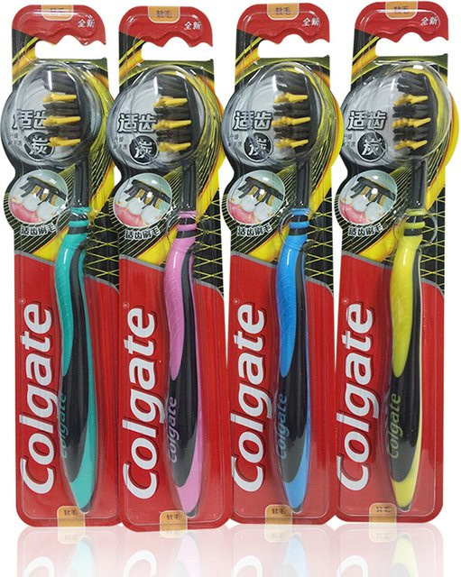 Colgate Bambuskohle-Zahnbürste, weiche Borsten - Bild 1