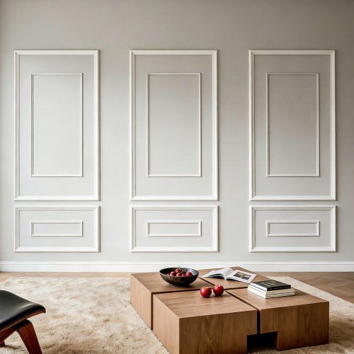 VEVOR Wandform-Set aus Polystyrol, 3er-Set Stuckleisten mit breitem und schmalem Profil, Weiß, B/H: 45,97 x 78,99 cm & 78,99 x 138,18 cm - Bild 1
