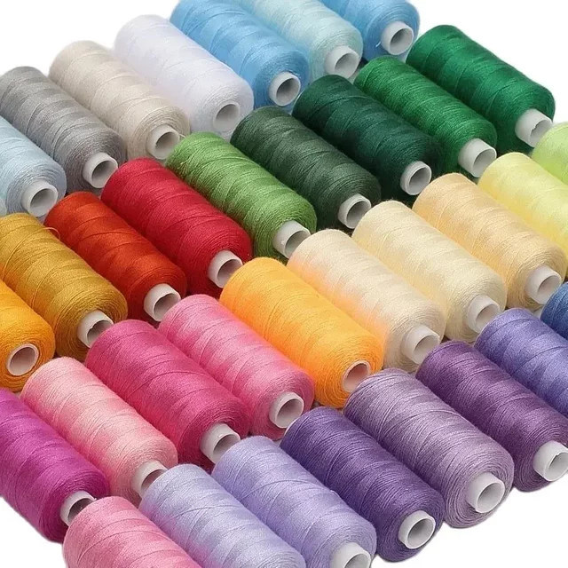 10 Rollen Polyester 402 Nähgarn für manuelle und mechanische Nutzung, 400 Yards pro Rolle - Bild 1