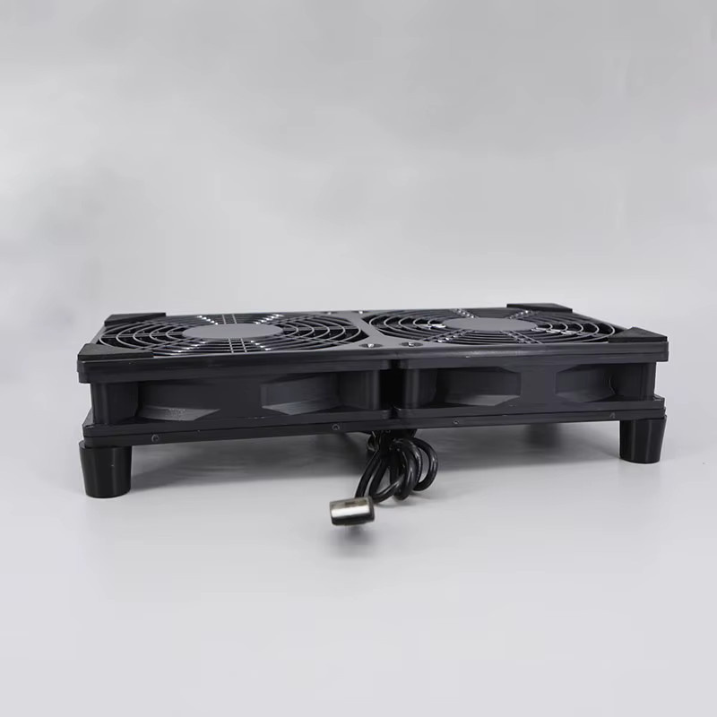 Gakaki High Airflow Lüfter Set für Router und Modem, 120mm, DC12V, USB-betrieben, Schwarz - Bild 6