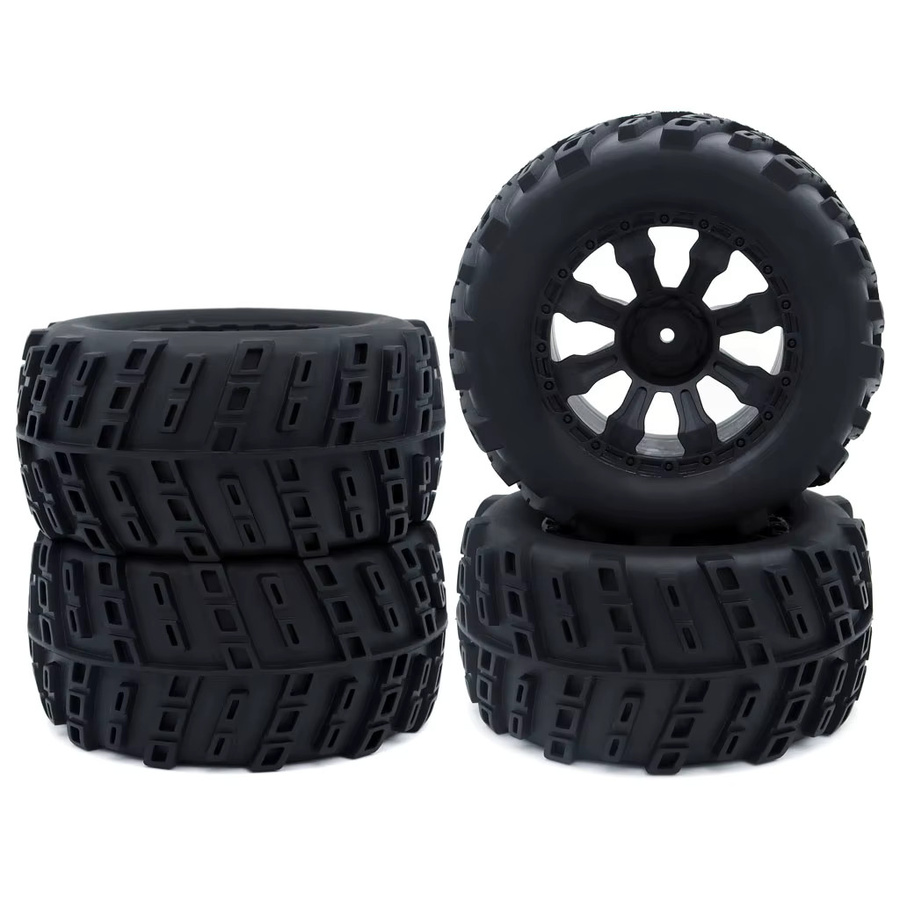 ZDRACING Gummireifen und Felgen für RC Monster LKW, 4-teiliges Set - Bild 2