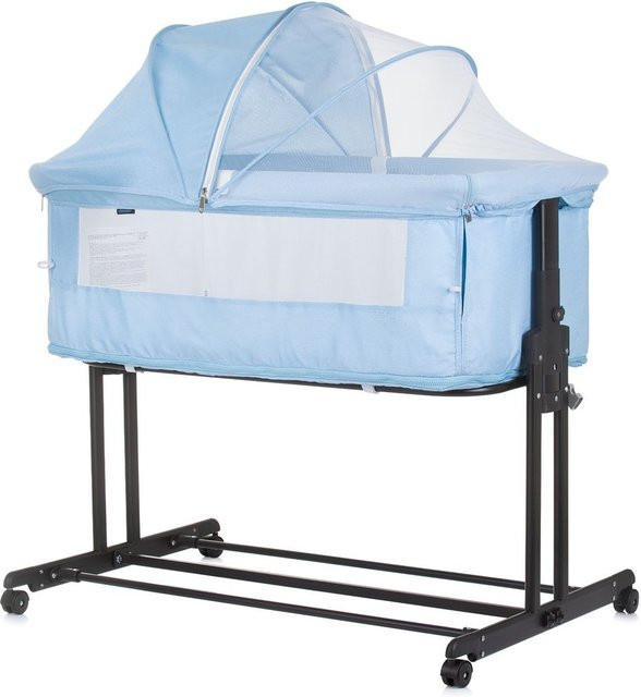 Chipolino 2 in 1 Beistellbett Zen als Laufstall mit Moskitonetz und Matratze, Blau - Bild 1