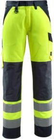 Mascot Maitland Arbeitshose EN ISO 20471 Class 2 in Hi-Vis Gelb/Schwarzblau Größe 82C44 - Bild 1