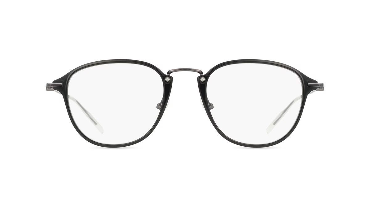Montblanc MB0155O Korrektionsbrille, Panto, Vollrand, Kunststoff, Schwarz, Unisex - Bild 1
