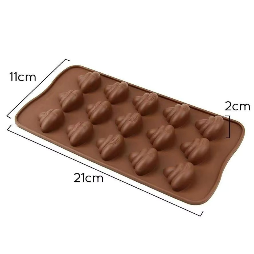 Silikonbackform in Kot-Form für Pralinen und Jello, braun - Bild 6