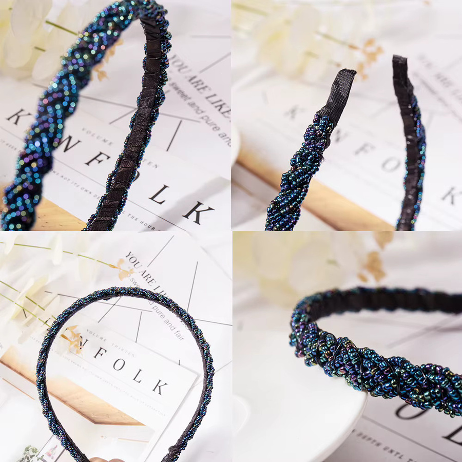 FORWOT Haarband, Perlen, Metall, Kristall, Damen - Bild 2