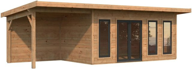 Palmako Holz-Gartenhaus Aurelia Pultdach aus Fichte in Braun, B/T: 833 x 300 cm - Bild 1