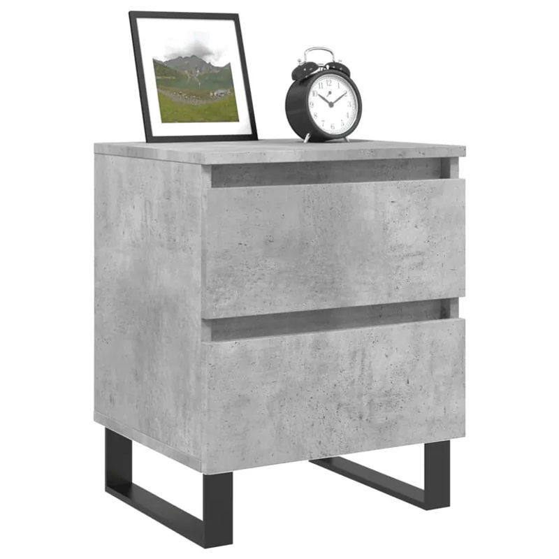 Vidaxl Nachttische im Industrial Design, 2er Set, Grau, B/T/H: 40 x 35 x 50 cm - Bild 1