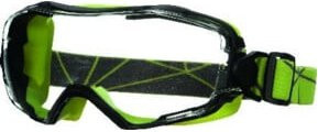 3M GoggleGear 6000 Vollsichtbrille mit Antibeschlag- und Antikratz-Schutz, Limettengrün, klare Scheibe, EN 166 - Bild 1