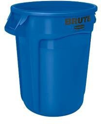 Rubbermaid Wertstoffsammler Brute aus Polyethylen, rund, 75 l, blau - Bild 1
