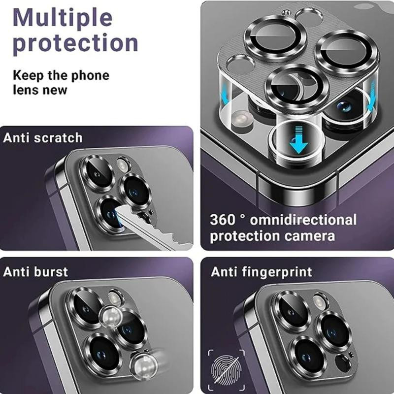 Caihonghong Kameraschutzglas für iPhone 11 bis iPhone 16 Pro Max in Grün - Bild 6