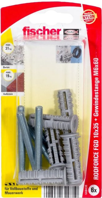 Fischer Gewindestangendübel Rodforce FGD 10 M6 TR 60 K in Grau - Bild 1