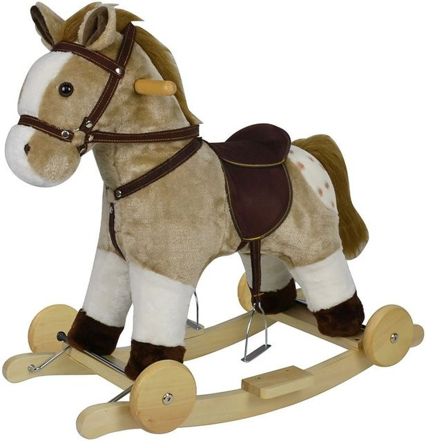Chipolino Schaukelpferd mit Sound, Holz und Plüsch, braun - Bild 1