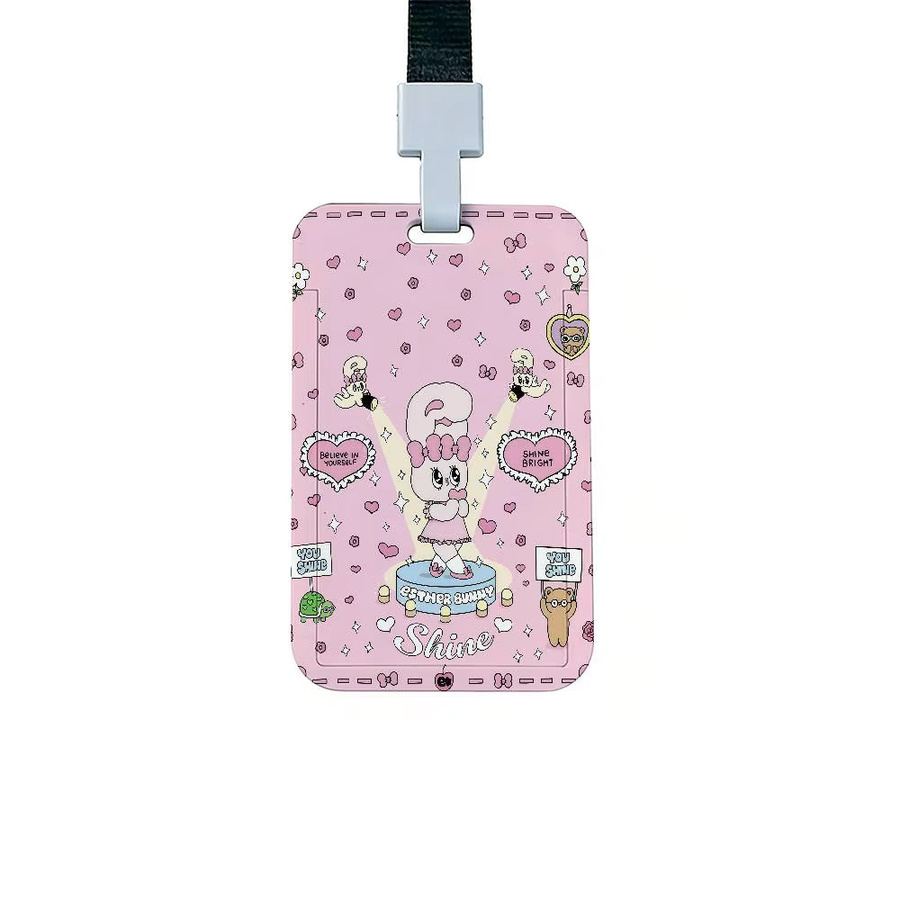 Niedrige E-Esther Hase Schutzhülle für Ausweiskarten und Buskarten im Kawaii Cartoon-Design aus Kunststoff - Bild 2