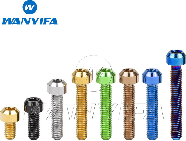 Wanyifa Titanschraube M6 mit Torx-Kopf aus Titan in verschiedenen Längen für Fahrrad und Motorrad - Bild 1