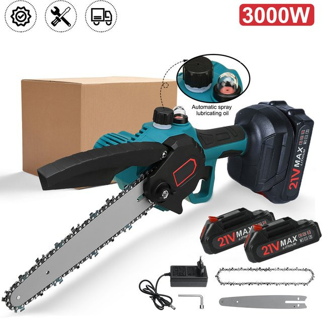 Makita Akku-Mini-Handkettensäge 3000 W mit 8 Zoll Sägeblatt für die Holzbearbeitung, kompatibel mit 21 V Akkus - Bild 1