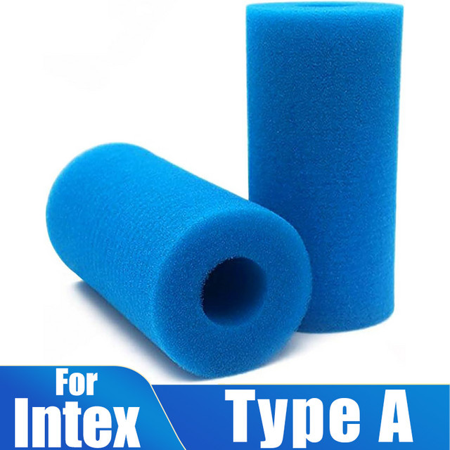 Intex Typ A Schwimmbadfilter-Schaumstoffkartusche, wiederverwendbarer und waschbarer Poolfilterkartusche in Blau - Bild 1