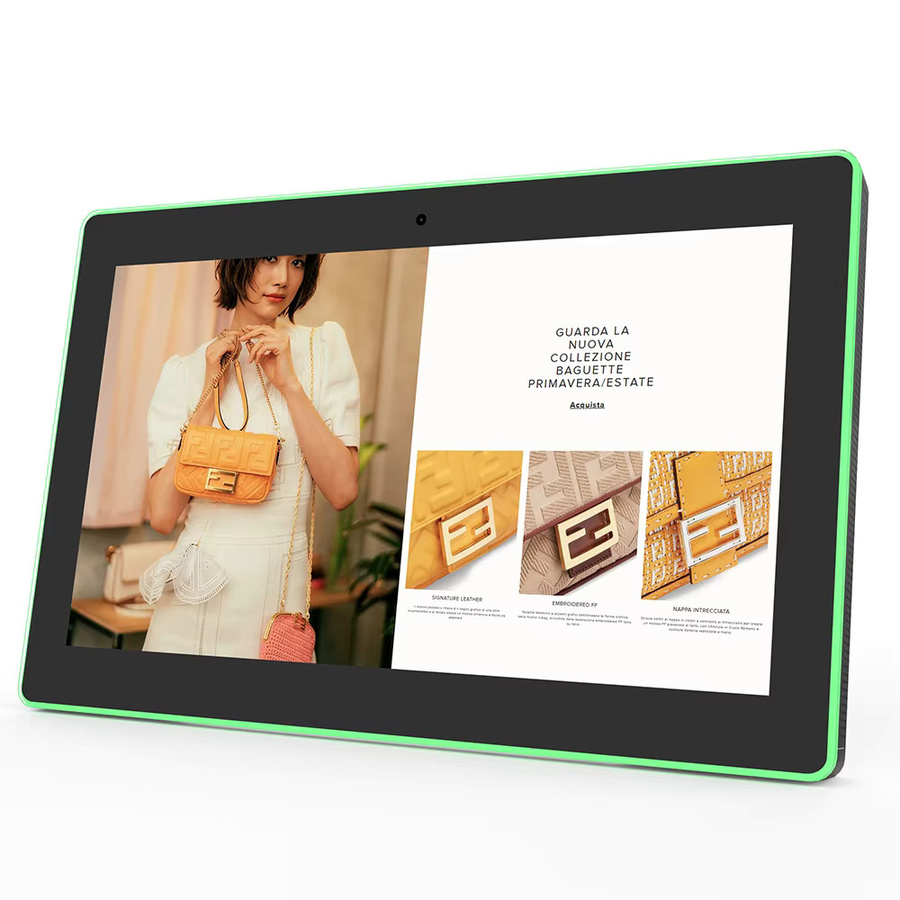 EUTES Android PoE Tablet PC mit 15,6 Zoll Display, LED-Anzeige, Hexa-Core Prozessor, 2GB DDR3, 16GB Flash, Bluetooth und WiFi in Schwarz und Grün inklusive Wandhalterung - Bild 2