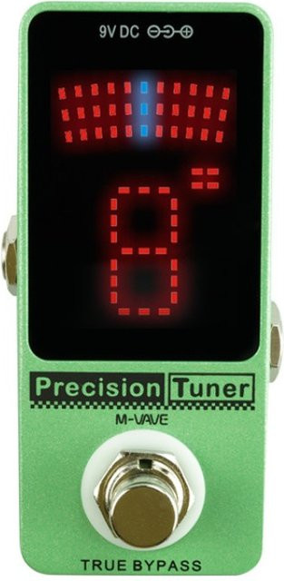 M-VAVE Präzisions-Tuner-Pedal mit LED-Digitalanzeige und True Bypass in Grün für Bass und E-Gitarre - Bild 1