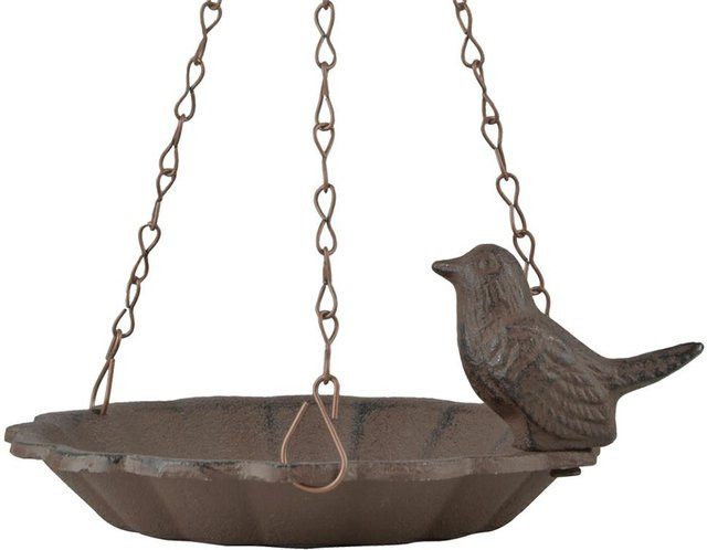 Esschert Design Hängende Vogeltränke aus Gusseisen in Braun, B/H: 32 x 16 cm - Bild 1