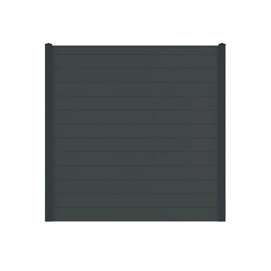 Vidual Sichtschutzzaun Snap 140 aus Aluminium in Anthrazit zum Aufdübeln, Höhe: 175 cm, Breite: 19,53 m - Bild 2