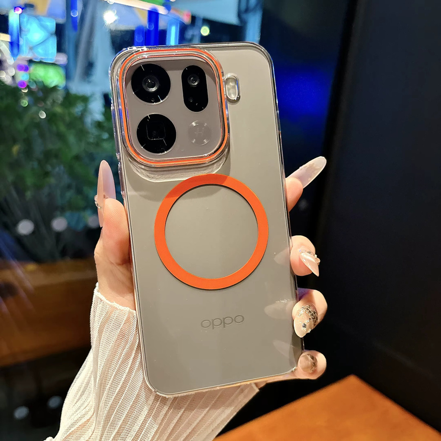 Magnetische und sturzsichere Handyhülle für OPPO Find X9 und Find X9 Pro in Transparent und Blau - Bild 2