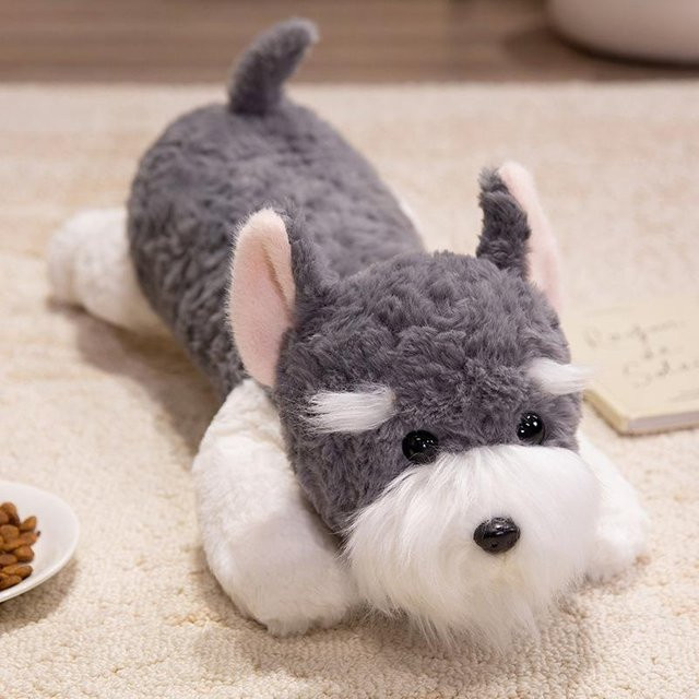 Kidsly Schnauzer West Highland Hunde Puppe, Plüsch, grau, 45cm - Bild 1