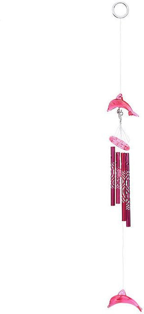 Windspiel mit 12 Aluminiumrohren in Pink für Garten und Balkon - Bild 1