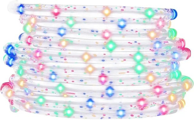vidaXL LED Lichtschlauch Mehrfarbig mit 240 LEDs, 10 m Länge, RGB Neon Flex aus PVC, IP44 wetterfest für Weihnachten und Partys - Bild 1