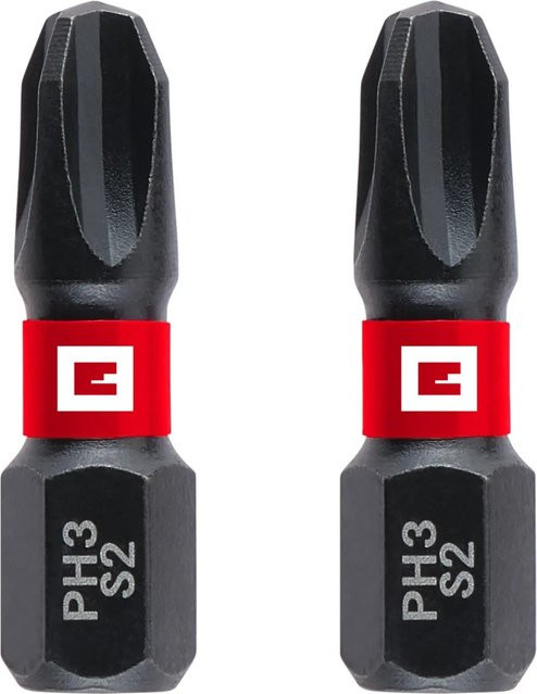 Einhell Impact Bit-Set 2-teilig PH3, 25 mm, rot/schwarz - Bild 1
