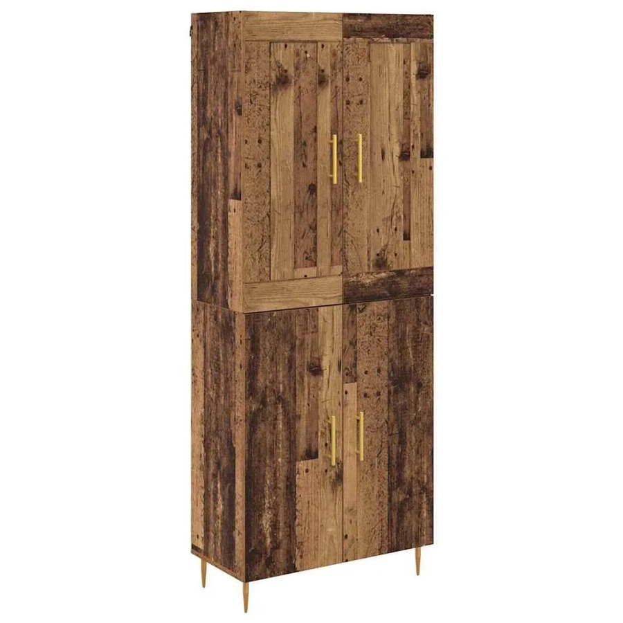 vidaXL Highboard Altholz Modern Braun B: 69,5 cm, T: 34,0 cm, H: 180,0 cm - Bild 2