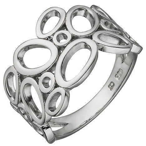 Colfem Ring 925 Silber, breit, Damen, Ringgröße 58 - Bild 1