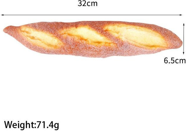 Binchi Outdoor Product Fake Baguette, Simulation Spitze Weiches Brot, 1-teiliges Set - Bild 1