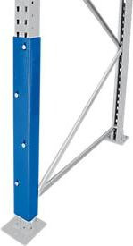 Schulte Lagertechnik Stützenschutz für Ständerrahmen S625-A18, S635-B20 und S645-B25, Farbe: Blau, Höhe: 80 cm - Bild 1