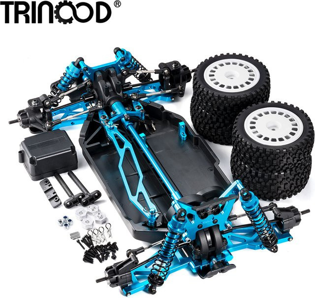 TRINOOD RC Drift Car Chassis-Rahmenset, 1:10, Metall & Kunststoff, Blau - Bild 1