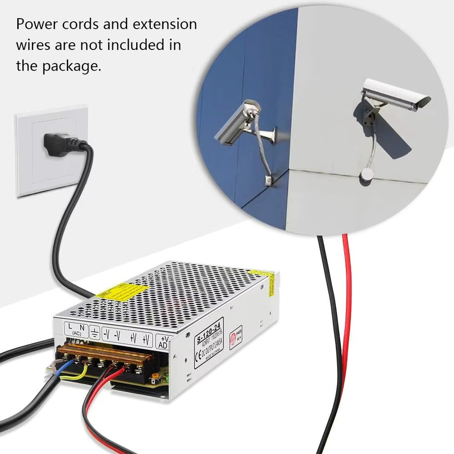 AEVYVKV DC Netzteil in Silber für Router, LED Streifen und CCTV, AC 220V/110V zu DC 5V, 12V, 24V, 36V oder 48V - Bild 5