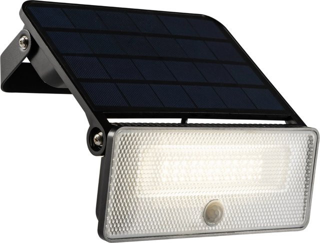LED's Work Solar-Außenleuchte mit Bewegungssensor, 12 W, 1.600 lm, 4.000 K, IP54, Schwarz - Bild 1